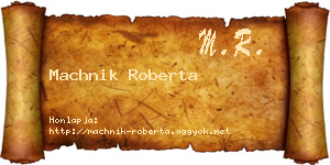 Machnik Roberta névjegykártya